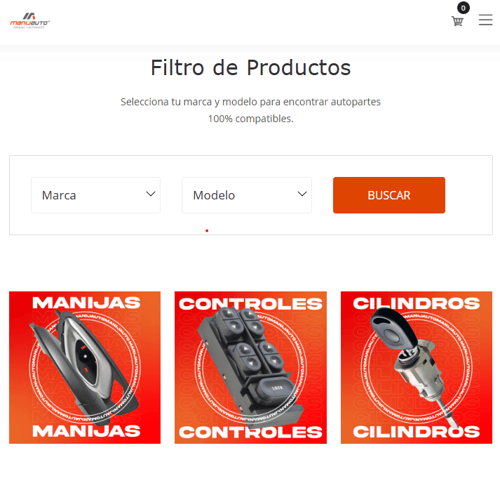 E-commerce website - Manija Auto