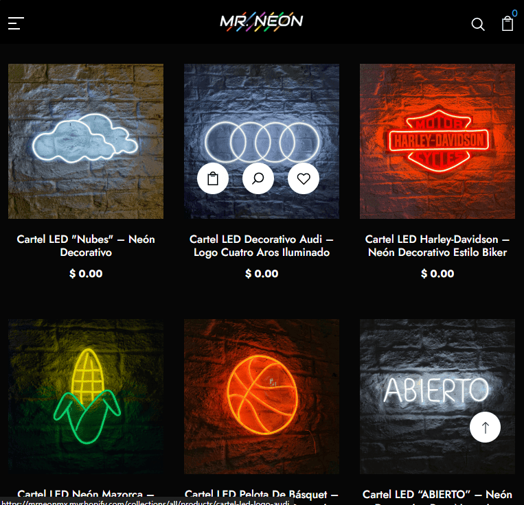 Web application - Mr Neon portfolio